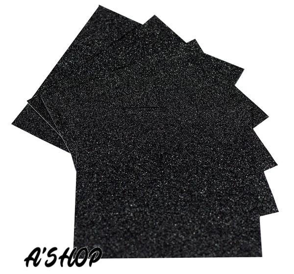 A4 Size Glitter Foam Sheets Adhesive , Black Colour- for Art & Craft, Decoration, Gift Wrapping, Scrapbooking etc