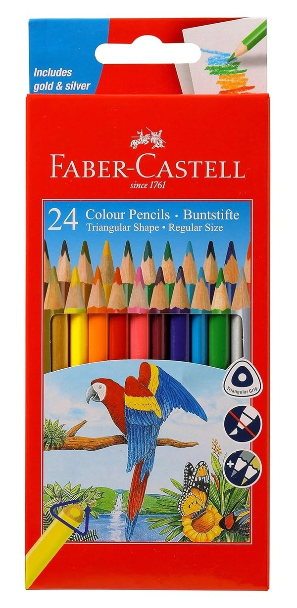 Faber-Castell 24 Colour Pencils|Multicolor