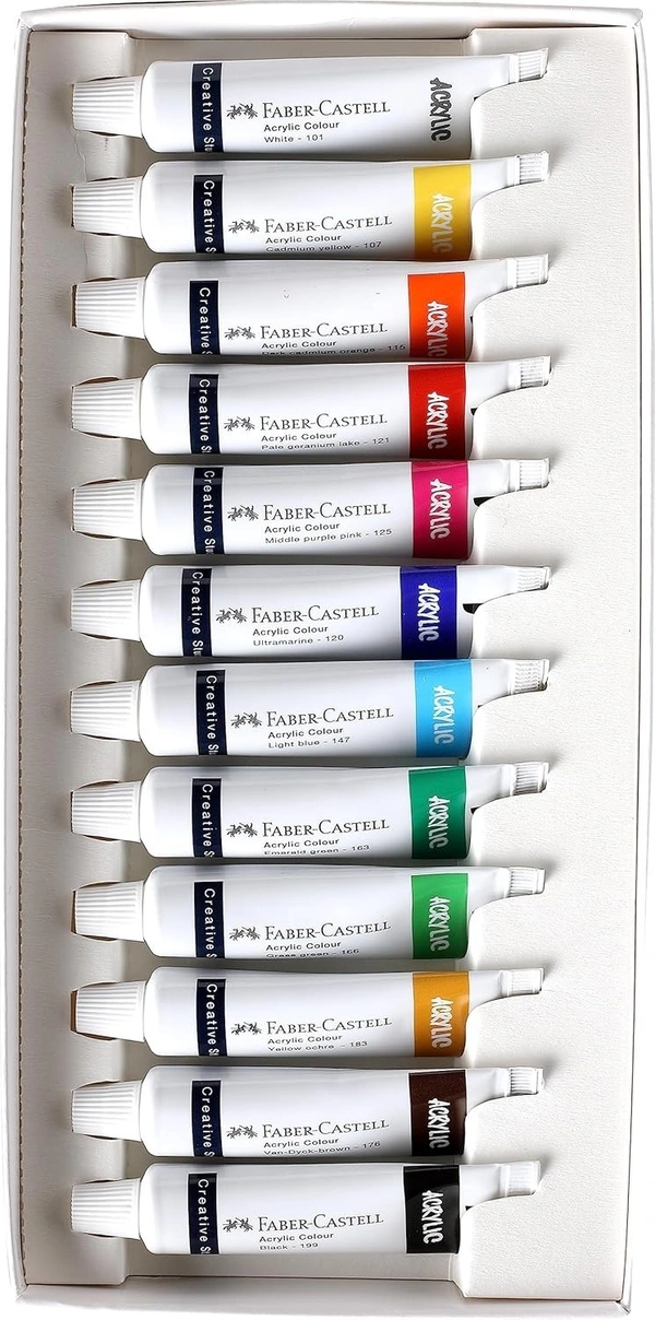 Faber-Castell Student Acrylic Colour Set - Pack of 12