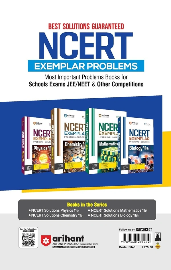 Arihant NCERT Solutions for Class 11th Chemistry with Chapterwise Study Notes | including Selected Questions of DIKSHA App | Fully updated as per latest NCERT Textbook
