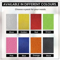 A4 Size Glitter Foam Sheets Adhesive , Black Colour- for Art & Craft, Decoration, Gift Wrapping, Scrapbooking etc