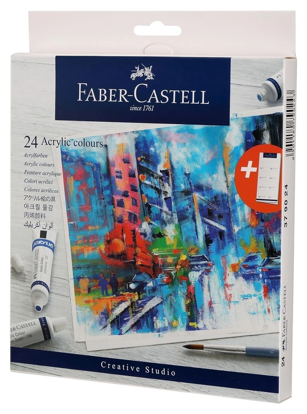 Faber-Castell Acrylic Colours 9ML Set of 24