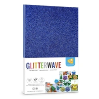 A4 Size Glitter Foam Sheets Adhesive , Dark Blue Colour- for Art & Craft, Decoration, Gift Wrapping, Scrapbooking etc