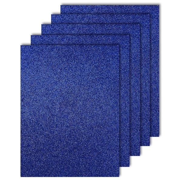 A4 Size Glitter Foam Sheets Adhesive , Dark Blue Colour- for Art & Craft, Decoration, Gift Wrapping, Scrapbooking etc