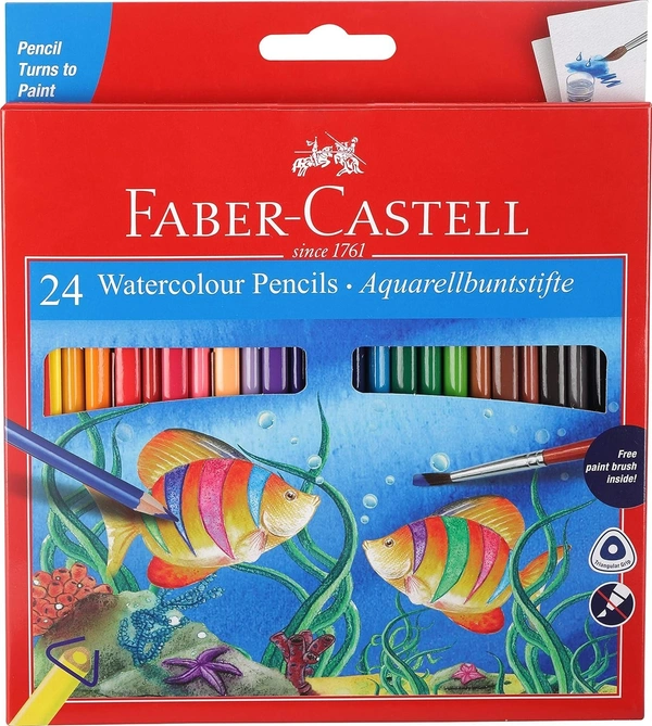 Faber-Castell Water Colour Pencils - Pack Of 24, Multicolor