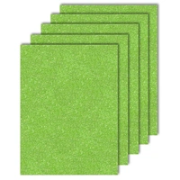 A4 Size Glitter Foam Sheets Adhesive , Grass Green Colour- for Art & Craft, Decoration, Gift Wrapping, Scrapbooking etc