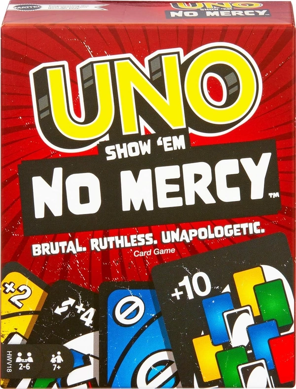  ​UNO Show ‘em No Mercy Card Game for Kids, Adults & Family Parties and Travel with Extra Cards, Special Rules and Tougher Penalties.