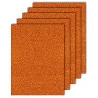 A4 Size Glitter Foam Sheets Adhesive , orange Colour- for Art & Craft, Decoration, Gift Wrapping, Scrapbooking etc