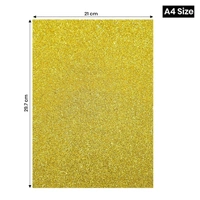 A4 Size Glitter Foam Sheets Adhesive , Golden Yellow Colour- for Art & Craft, Decoration, Gift Wrapping, Scrapbooking etc