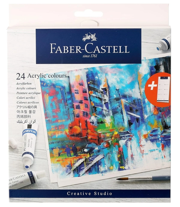 Faber-Castell Acrylic Colours 9ML Set of 24