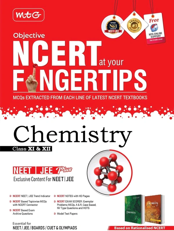 MTG Objective NCERT at your FINGERTIPS Chemistry - NCERT NEET/JEE Trend Indicator Notes with HD Pages Exam Archive & MCQs | NEET-JEE Books (Based on NCERT Latest Pattern For 2025 Exam) [Paperback] MTG Editorial Board