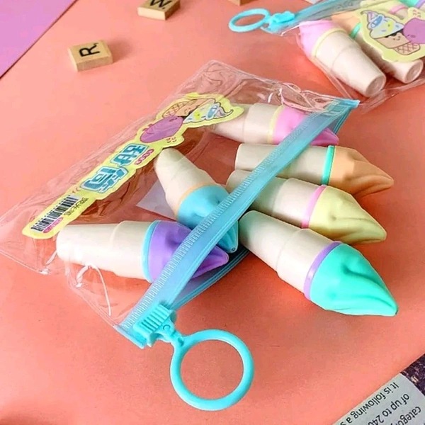 Hi-lighter Marker Softy Ice Cream Marker Set Of 6