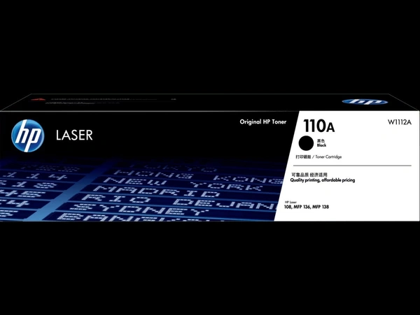 HP 110A Black Laser Toner Cartridge W112A