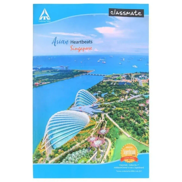 Classmate Longbook - 240 Pages | Single Line | 29.7cm x 21.0cm | Pack of 1 Notebooks | Ruled Long Size Notebook for School Students