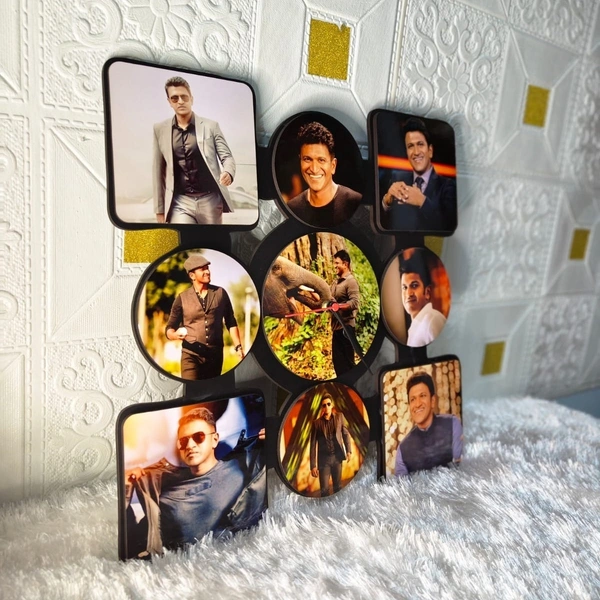 My Album Zone 9 Pics with Clock - MDF Wall Collage Frame - SKU500