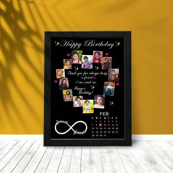 Heart&infinity Collage -Photo frame - A4 Size