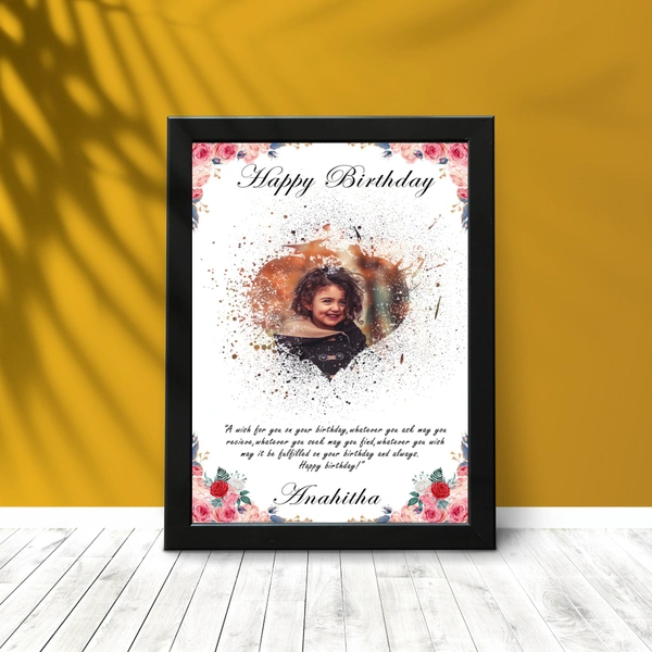 My Album Zone Birthday-04- Personalized Photo Frame - A3 Size, A3 Size, A3 Size
