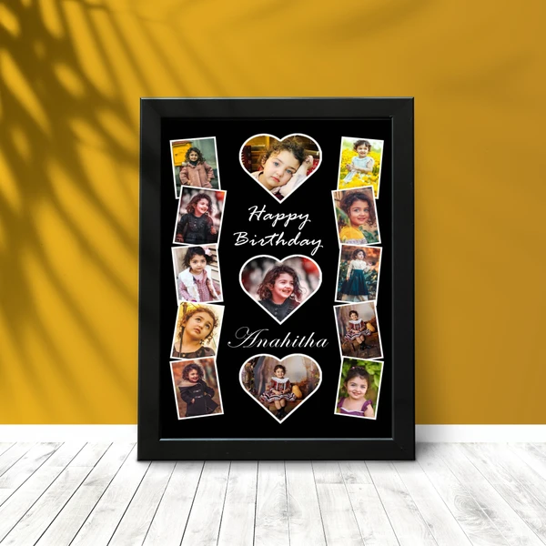 Birthday Collage-Photo Frame - A4 Size