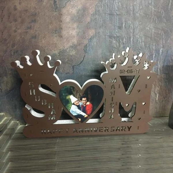 15x23" Inch - Custom LED Couple Initials with Crowns - Regular Price