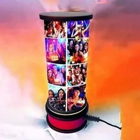 Round Cylindrical Rotating Lamp