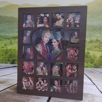 Heart & Squares - LED Collage Frame - 8x12" Inch