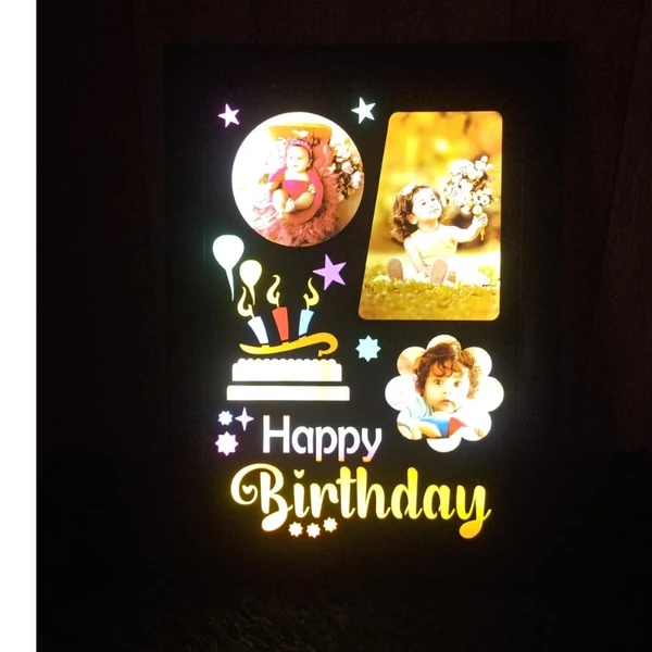 Happy Birthday LED Backlit Frame 801