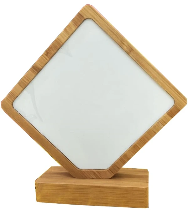 Bamboo Magnet Frame - Diamond Square Shape