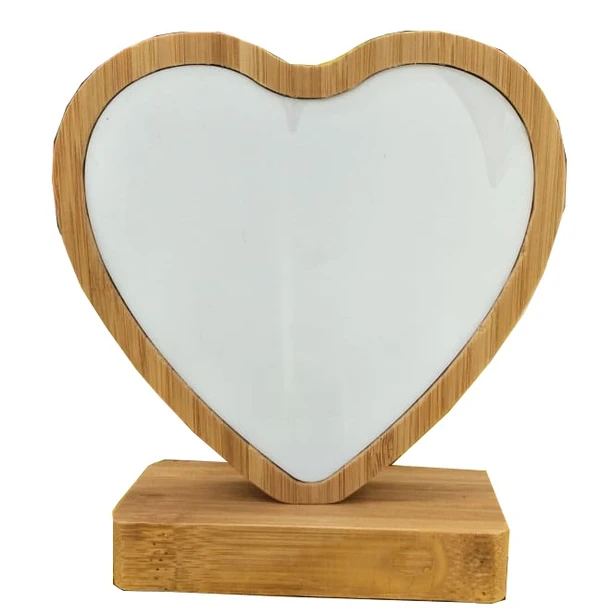 Bamboo Magnet Frame - Heart Shape