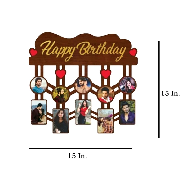 Happy Birthday - MDF Wall Collage Frame - SKU126