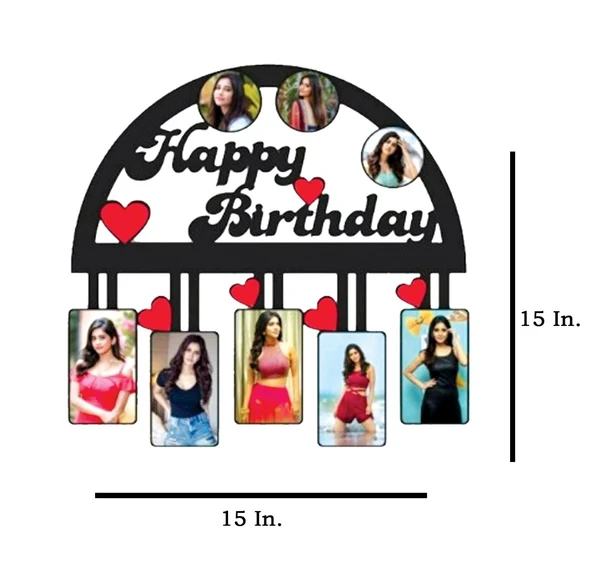 Happy Birthday - MDF Wall Collage Frame - SKU128