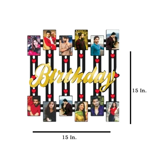 Happy Birthday - MDF Wall Collage Frame - SKU129