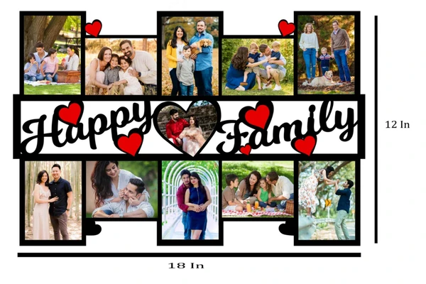 Happy Family - MDF Wall Collage Frame - SKU231