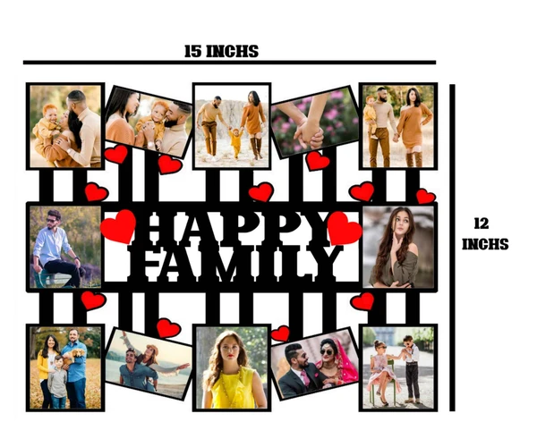 My Album Zone Happy Family - MDF Wall Collage Frame - SKU227 - RSP