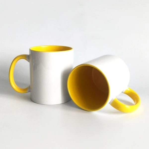 My Album Zone 3 Tone - Inner & Handle Color Mugs - Yellow