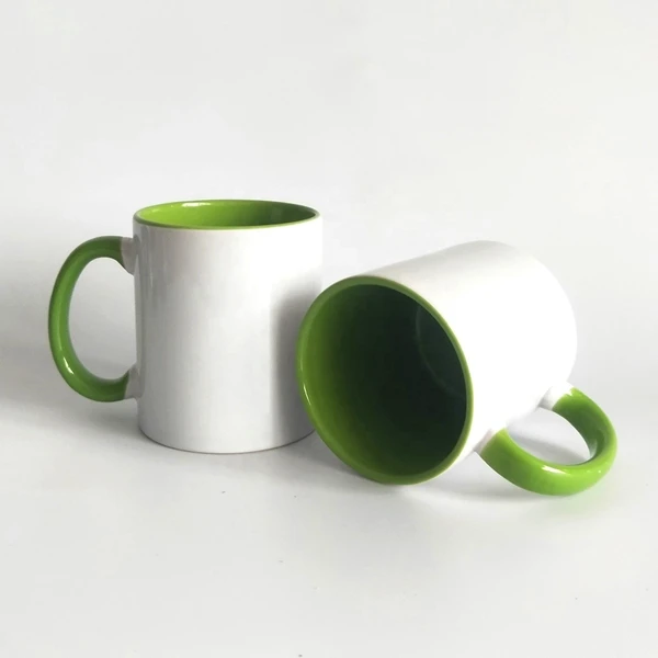 My Album Zone 3 Tone - Inner & Handle Color Mugs - Parrot Green