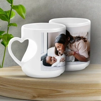 Heart Cut White Mug - 