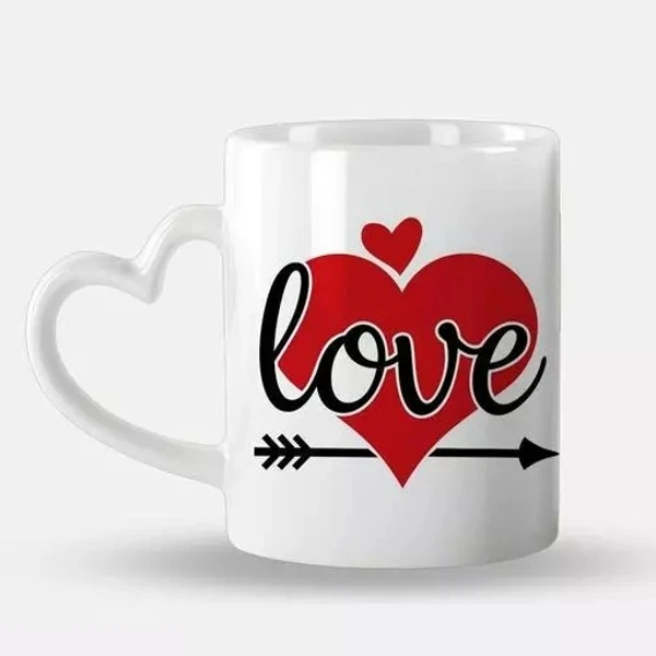 My Album Zone White Mug Heart Handle