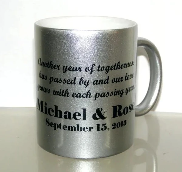 Metallic - Glossy Silver Mug - Regular Price