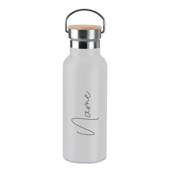 600ml Wooden Cork Steel Water Bottle - Regular Price