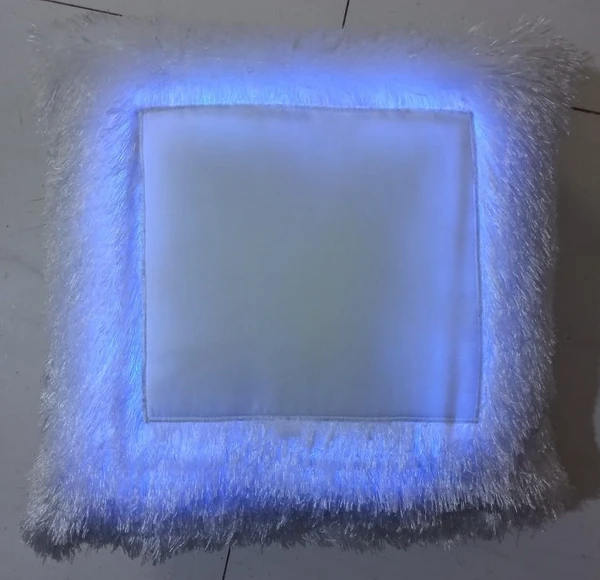 Single LED Fur Pillow - Square Shape