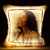 16x16" Inch LED White Satin Pillow - Regular Price