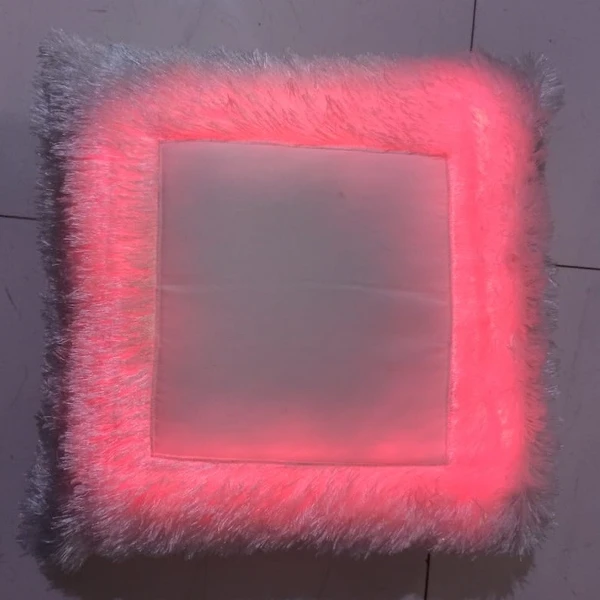 Multi LED Fur Pillow - Square Shape