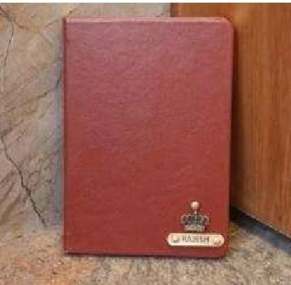 Faux Leather Diary - Dark Brown