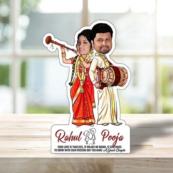 ACC05 - Dholak Couple - Caricature Cartoon Frames