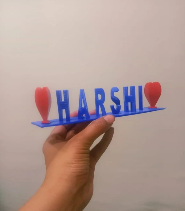 Flip Name with Blue Letters And Red Hearts