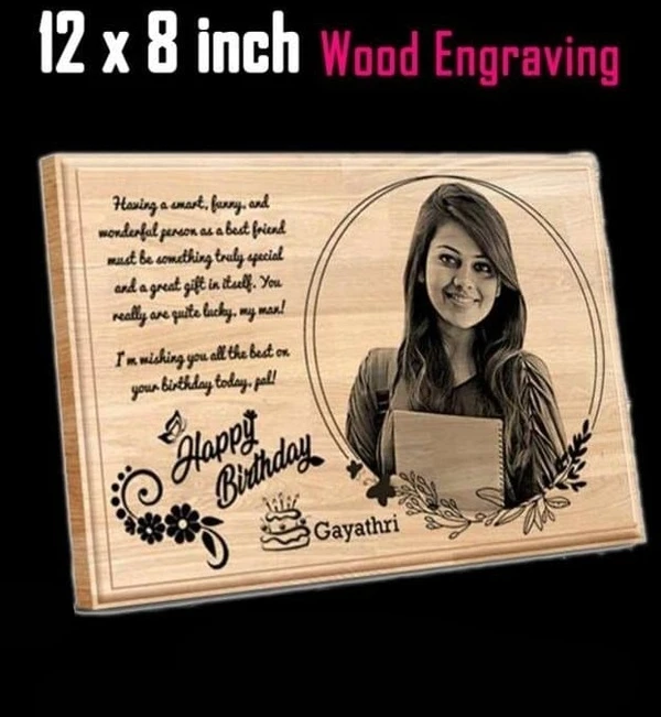 12x9" Inch - Engraved Wooden Plaque