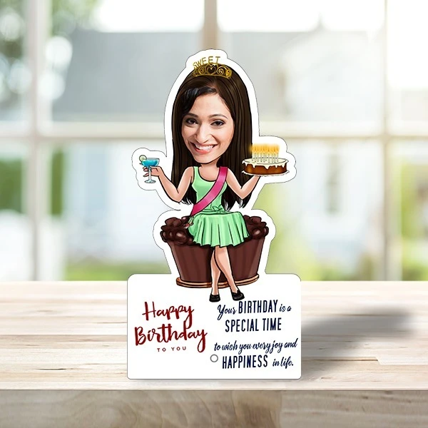 ACC08 - Birthday Girl - Caricature Cartoon Frame