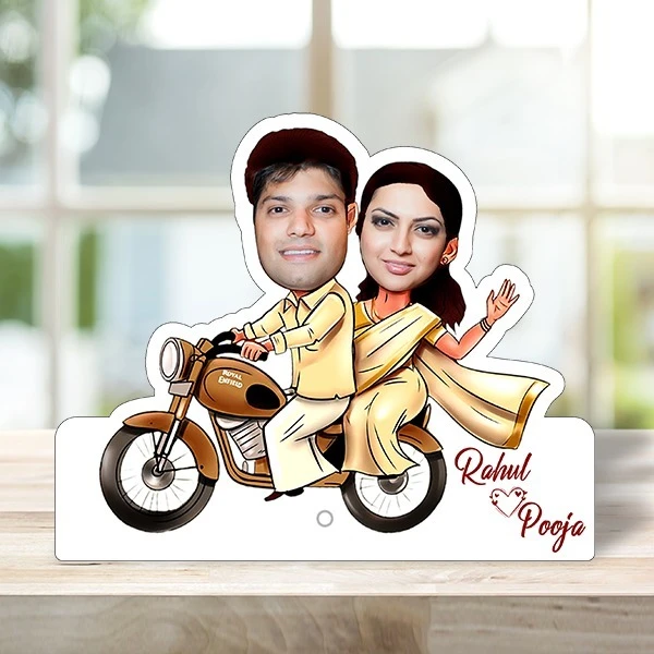 ACC07 - Couple on Bullet - Caricature Cartoon Frames