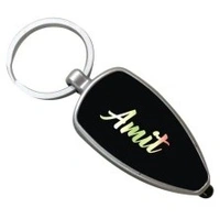 Engraved LED RGB Polymer Keychain