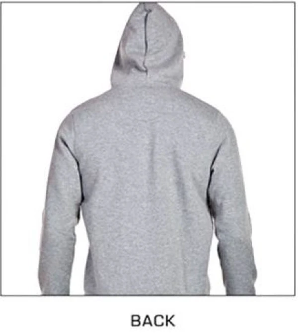 Cotton Hoodie With Zip & Cap - DARK GREY - L